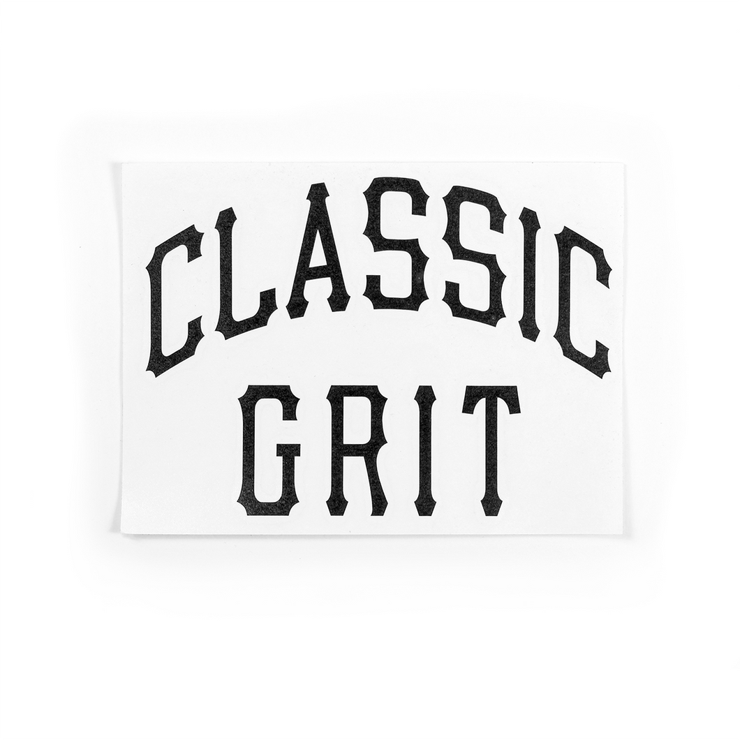 Classic Grit Die Cut Logo Sticker